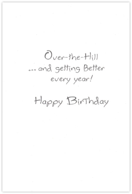 Over the Hill - Funny Birthday Card