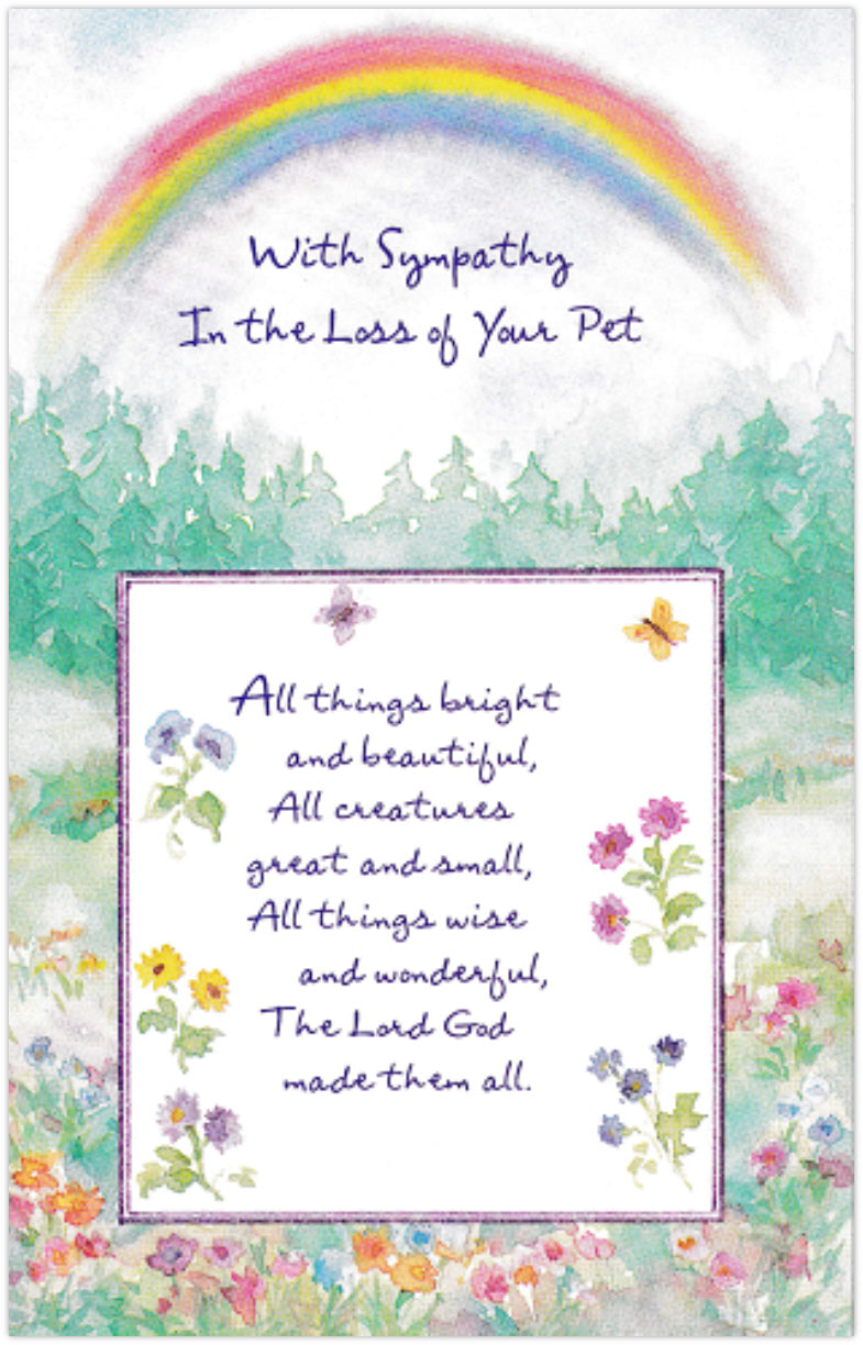 With Sympathy In the Loss of Your Pet - Sympathy Card