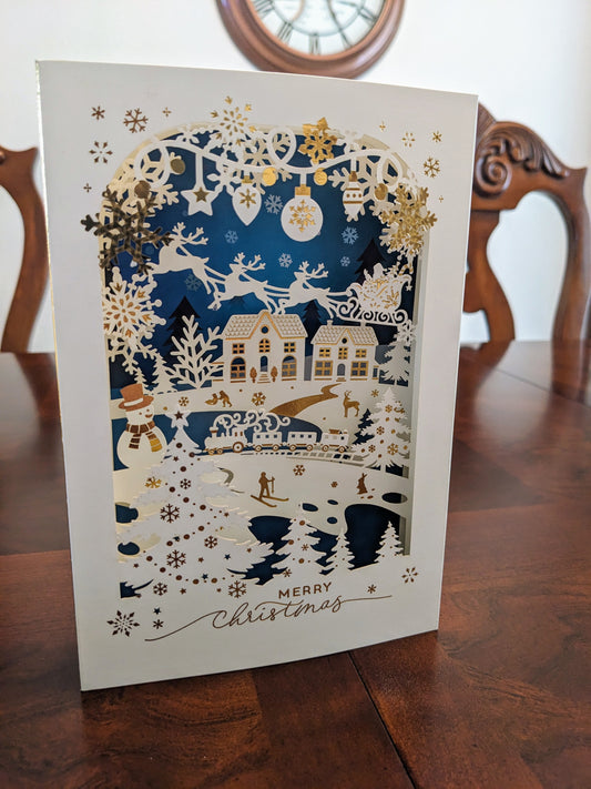 Merry Christmas - Winter Wonderland - Theater Pop-Up Card