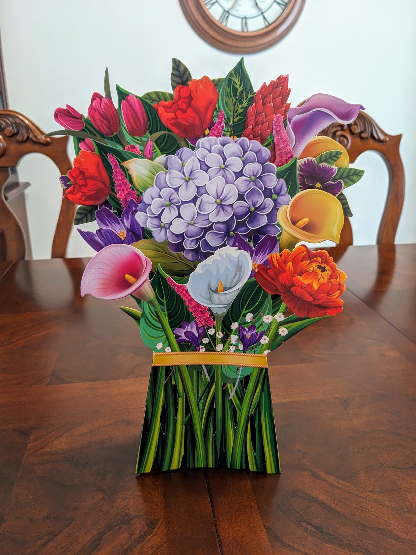 Hydrangea Floral Arrangement - 3D Pop-Up Floral Bouquet