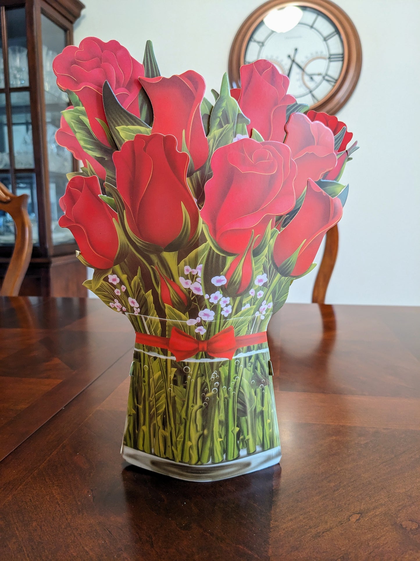 Red Rose Arrangement -3D Pop-Up Floral Bouquet