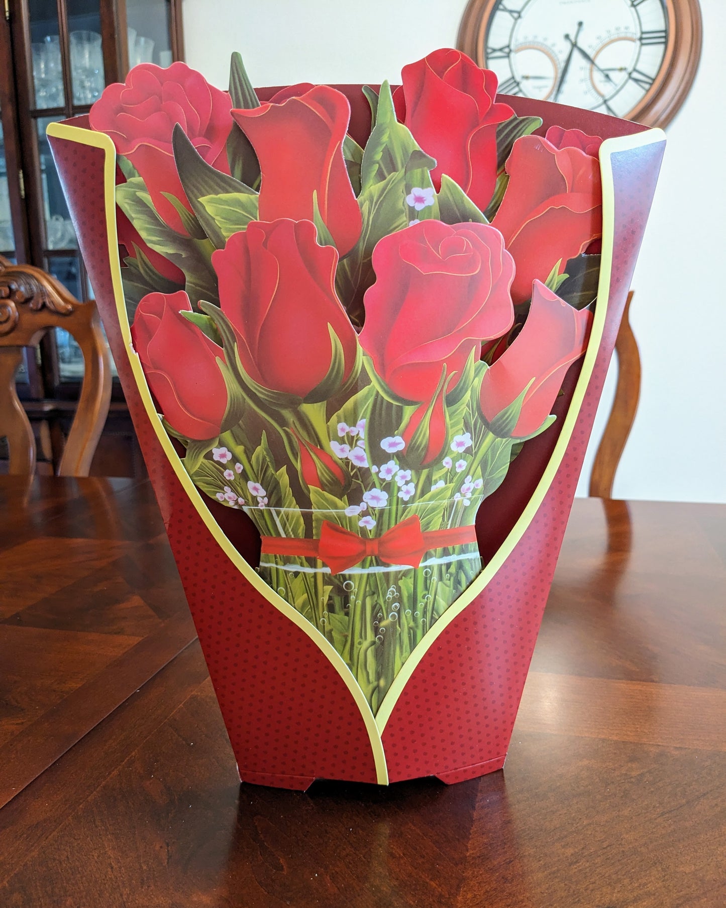 Red Rose Arrangement -3D Pop-Up Floral Bouquet