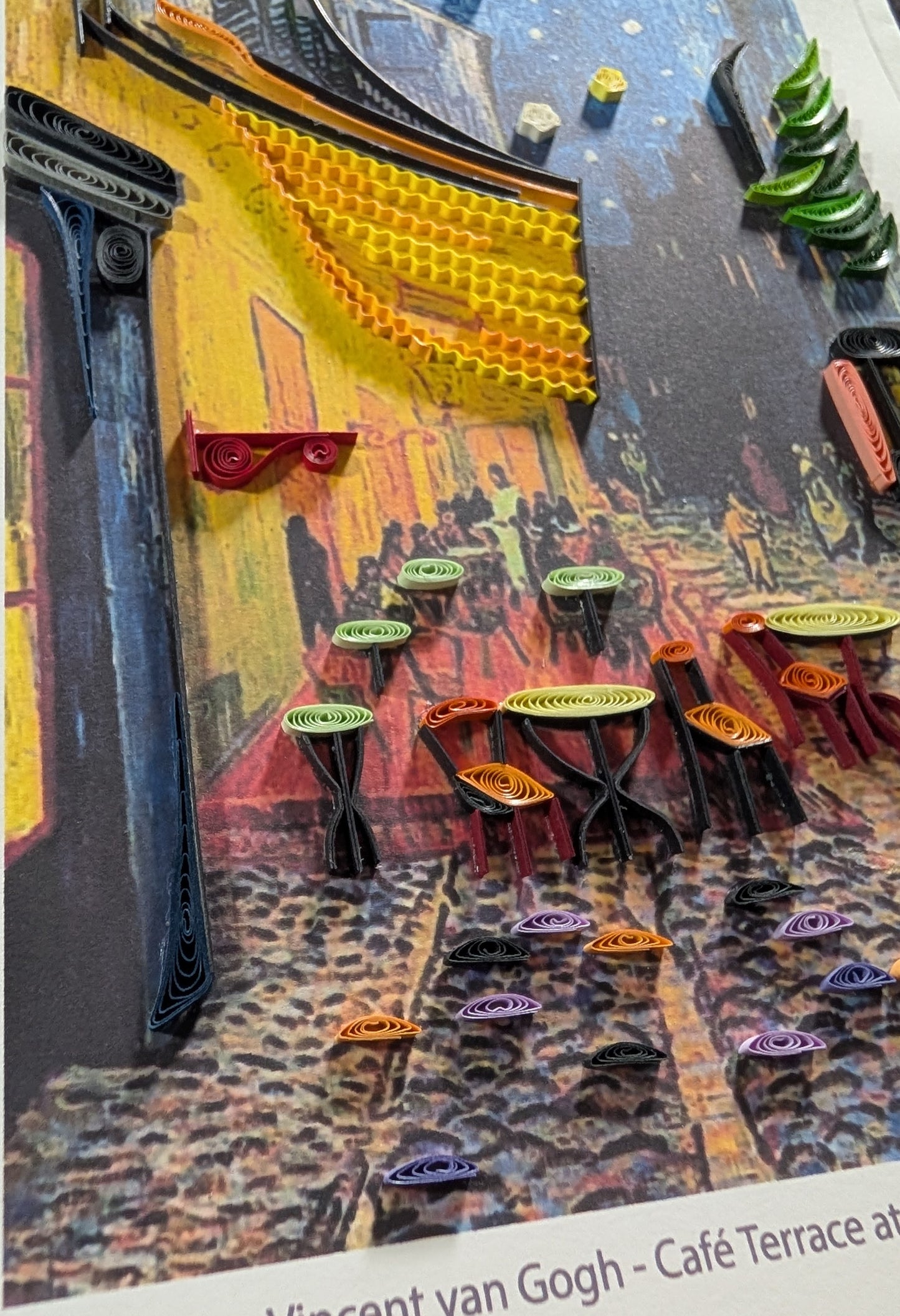 Café Terrace at Night - Vincent Van Gogh - Large Quilling Card