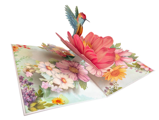Royal Hummingbird Pop-Up Card