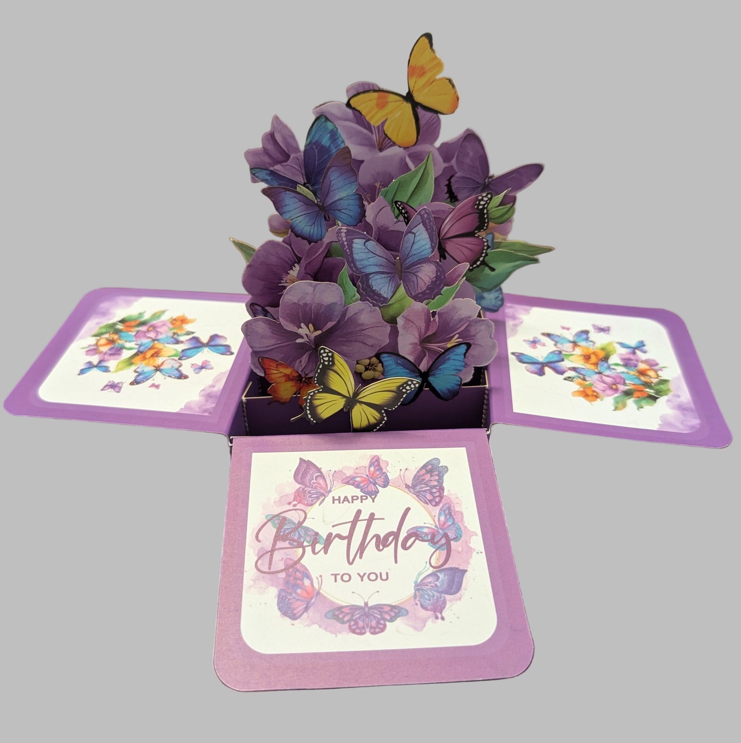 Birthday Butterfly Bloom - Gift Box Pop-Up Card