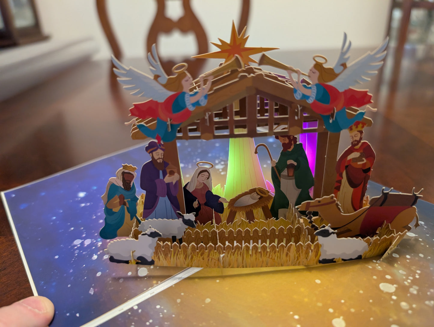 Nativity - Lights and Sound Pop-Up Card