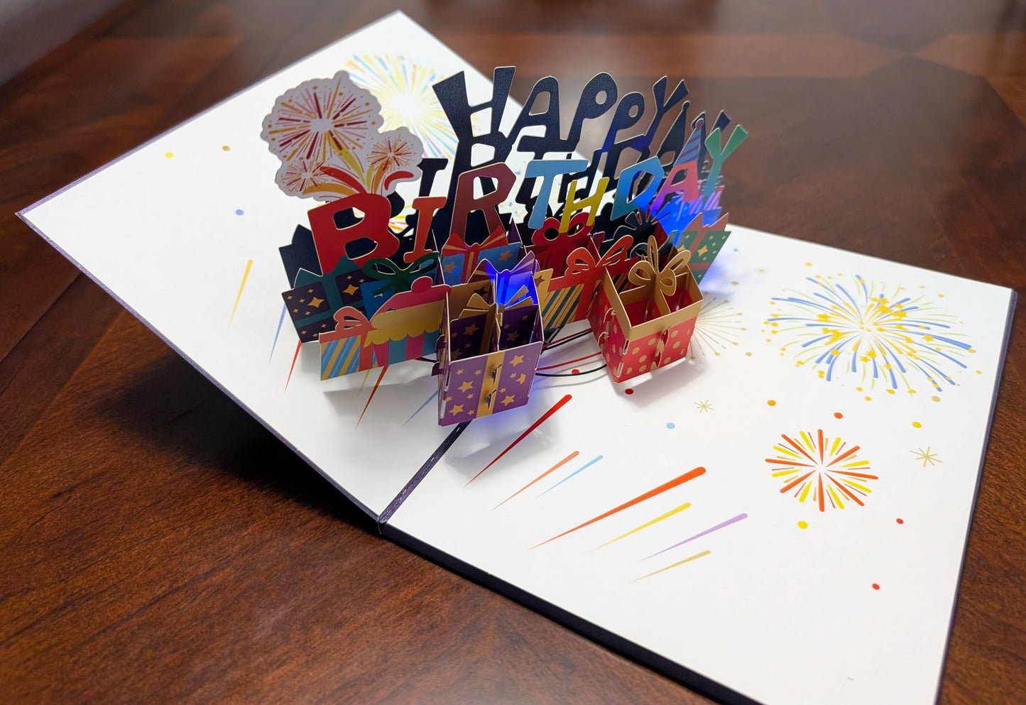 The Birthday Blockbuster - Lights and Sound Pop-Up Card