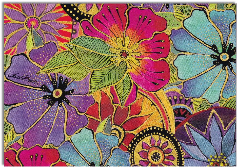 Laurel Burch - Blooming Florals - Blank Note Card