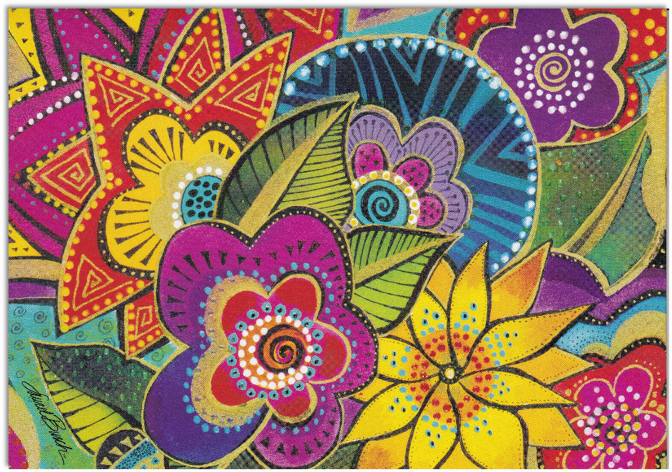 Laurel Burch - Carlotta's Garden - Blank Note Card