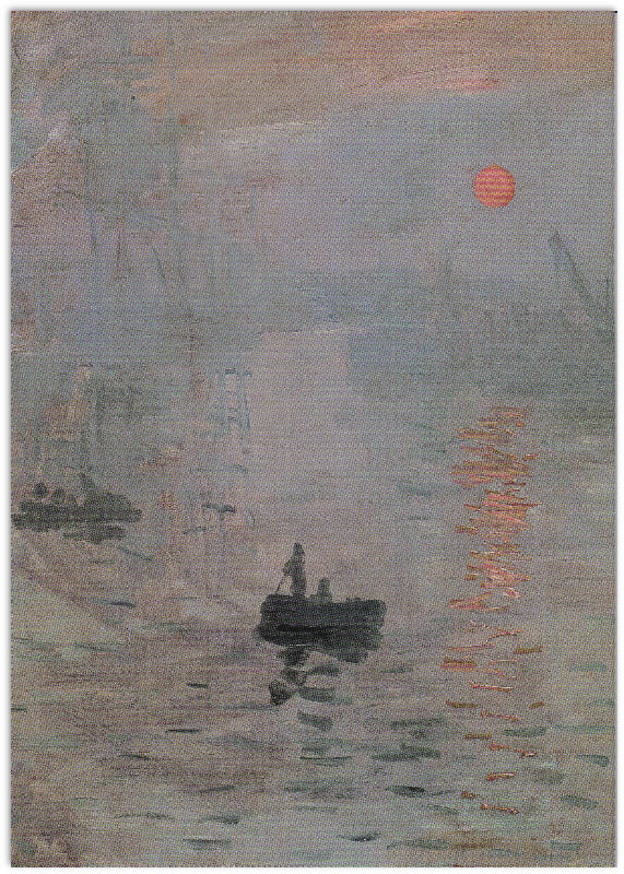 Monet - Impression, Sunrise - Blank Note Card