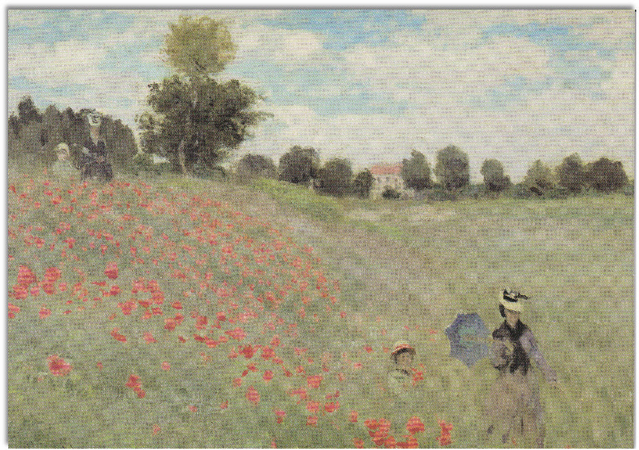 Monet - The Poppy Field- Blank Note Card