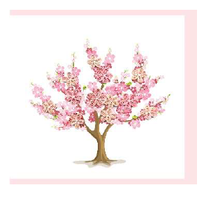 Cherry Blossoms Tree Quilling Card