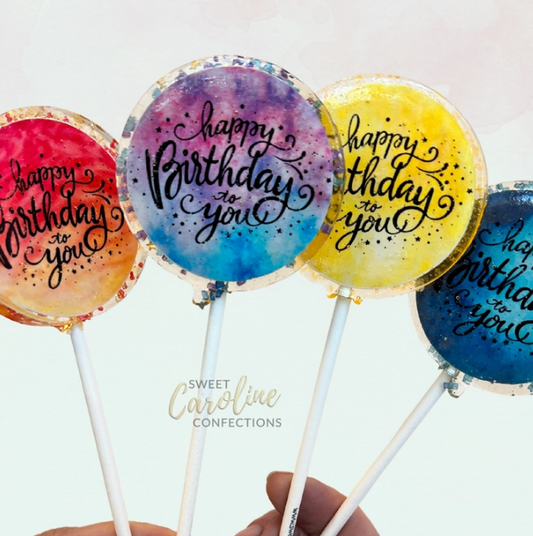 Happy Birthday Lollipop - Birthday Cake Flavor