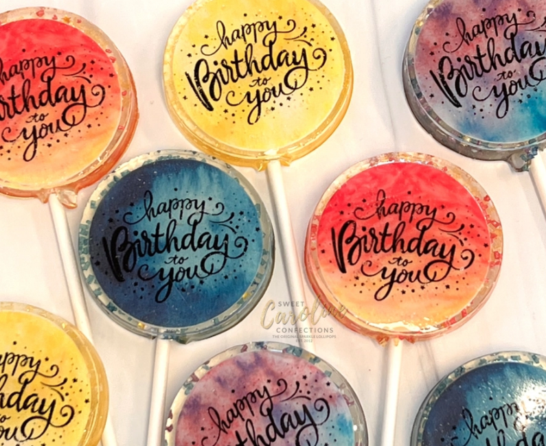 Happy Birthday Lollipop - Birthday Cake Flavor