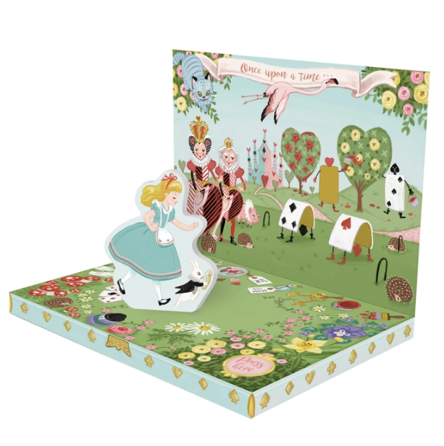 Adventures in Wonderland Music Box Card