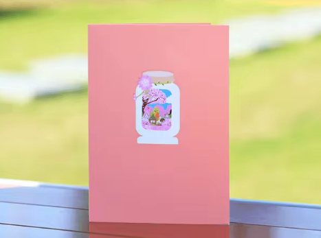 Scenic Jar - Spring - Pop-Up Card