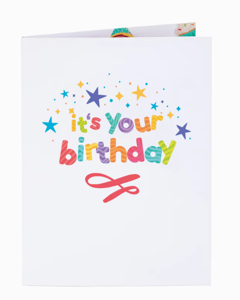 Lollipops and Balloons Happy Birthday - Lights and Sound Pop-Up Card