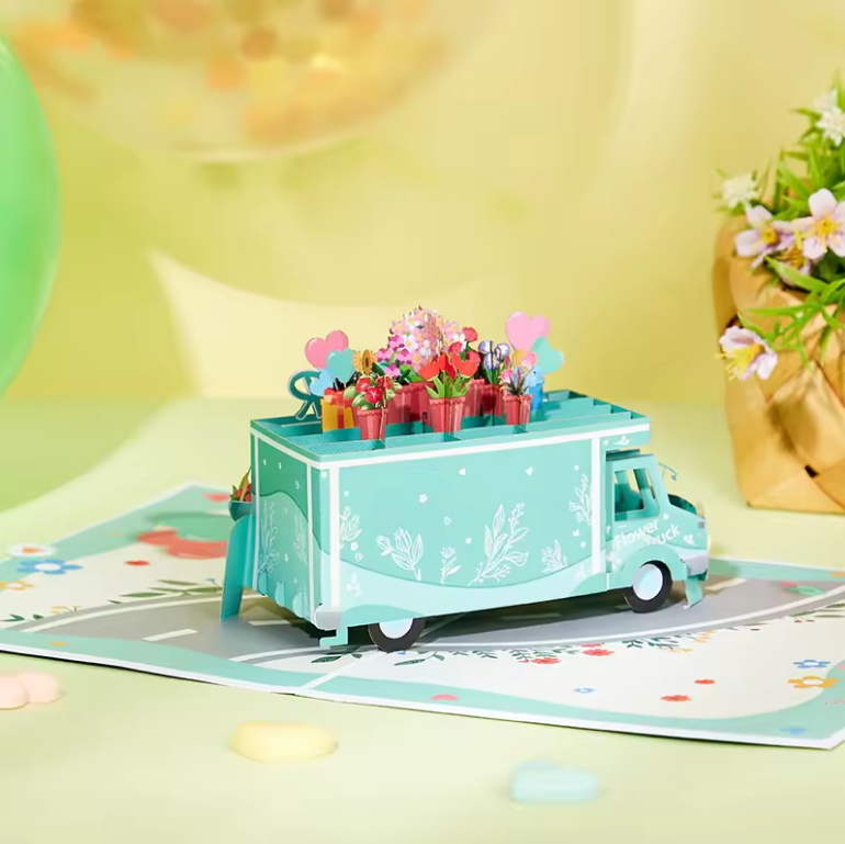 Flower Truck Pop-Up Card