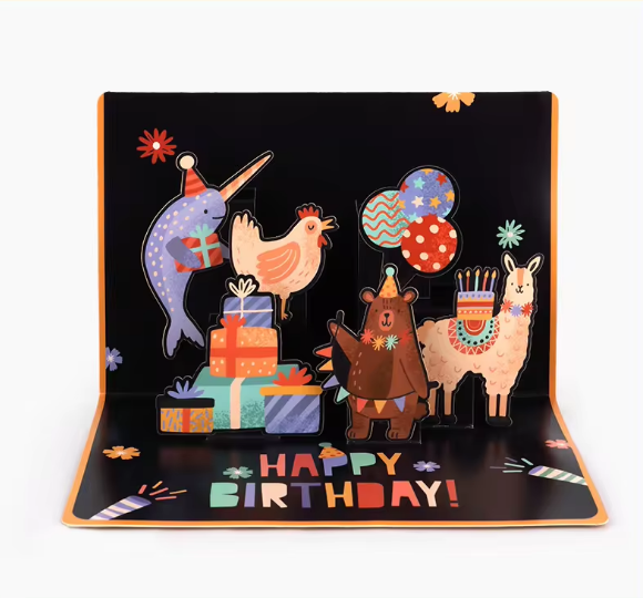 Happy Birthday! Animal Party Pop-Up Card