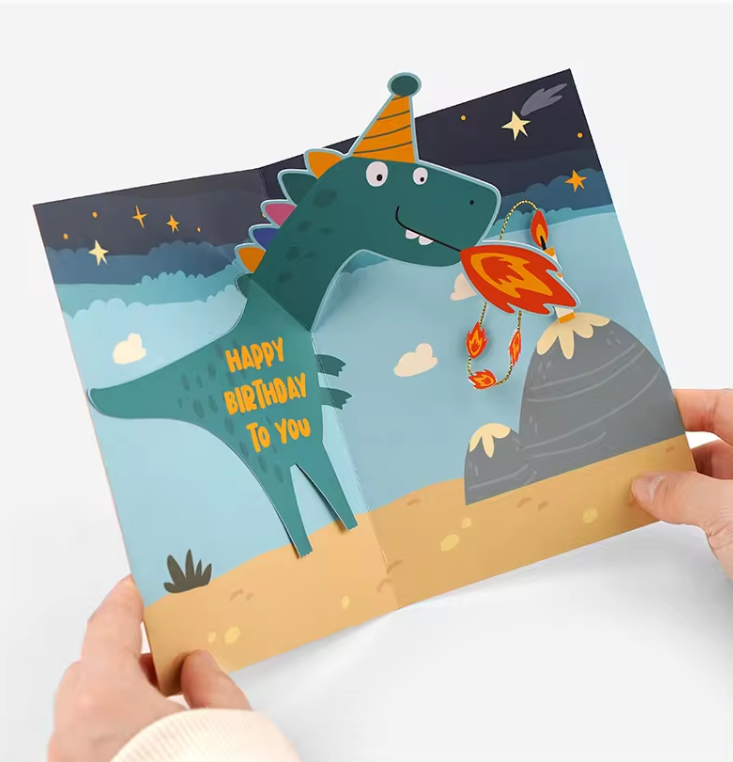 Dinosaur Birthday Pop-Up Card