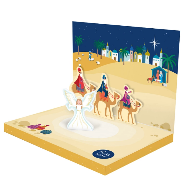 Little Town of Bethlehem Music Box Card