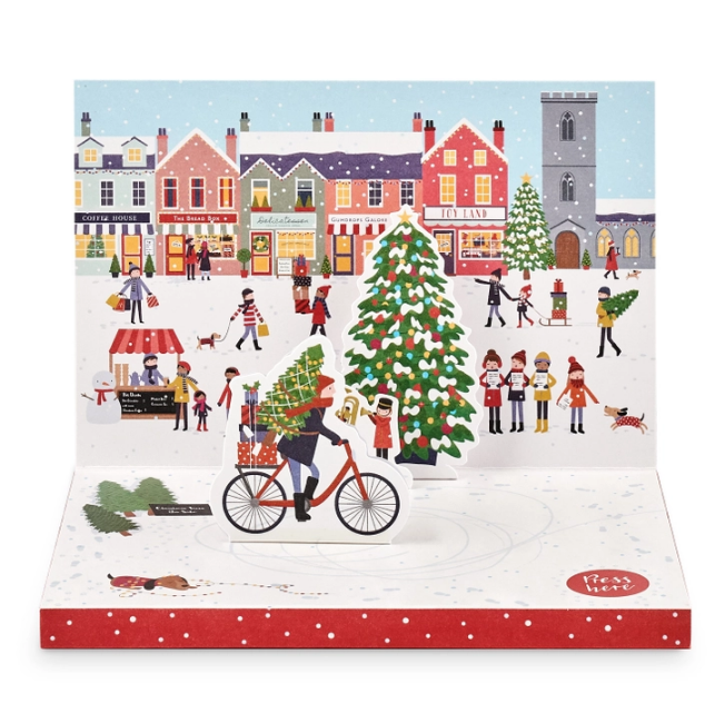 Christmas Town Music Box Card