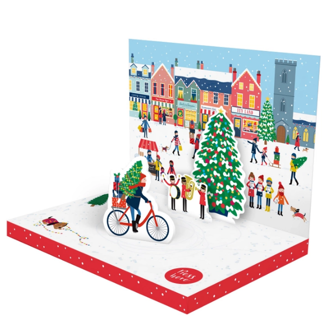 Christmas Town Music Box Card