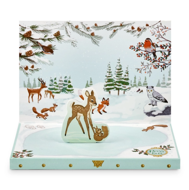 Winter Woodland Music Box Card