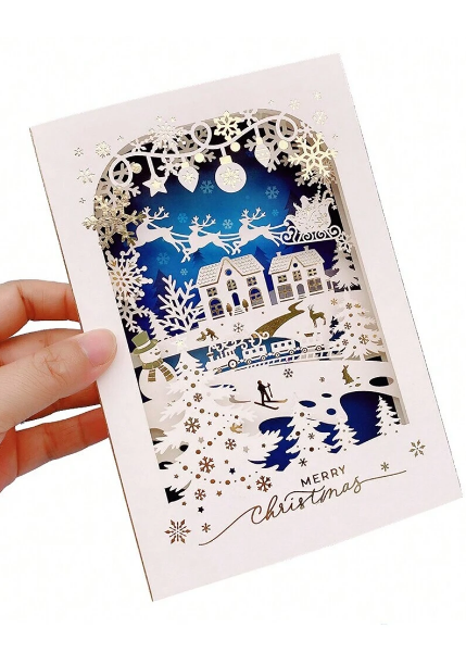 Merry Christmas - Winter Wonderland - Theater Pop-Up Card