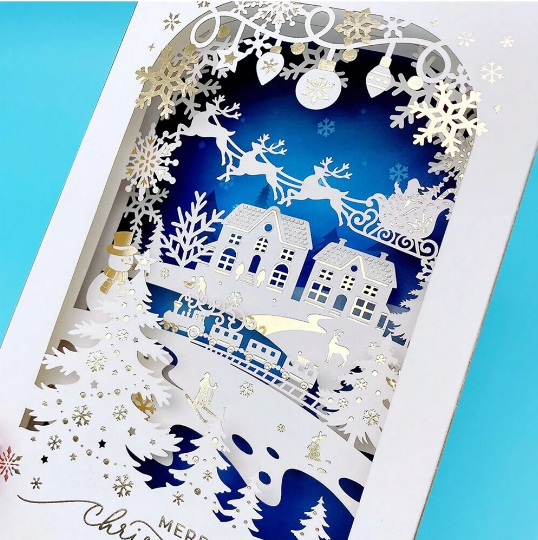 Merry Christmas - Winter Wonderland - Theater Pop-Up Card