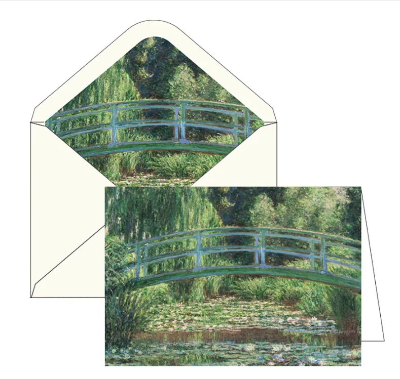 Monet - Japanese Footbridge - Blank Note Card