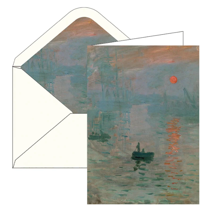 Monet - Impression, Sunrise - Blank Note Card