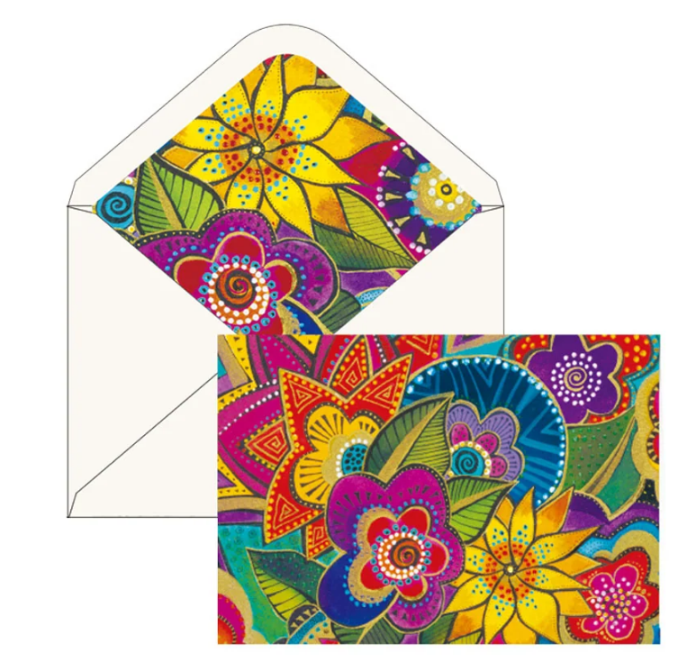 Laurel Burch - Carlotta's Garden - Blank Note Card