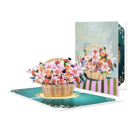 Lily Basket Pop-Up Card