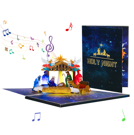 Nativity - Lights and Sound Pop-Up Card