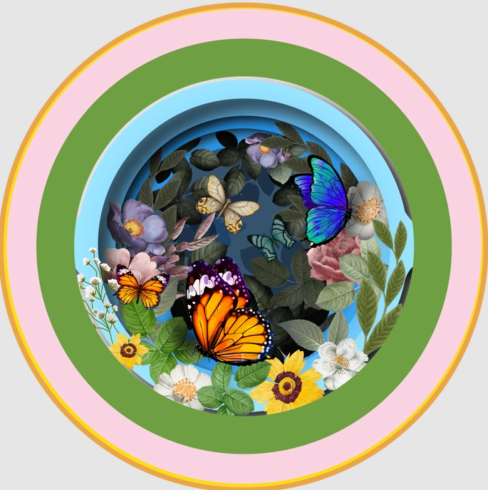 Butterfly Haven - A Cup of Tea - Pop-Up Card