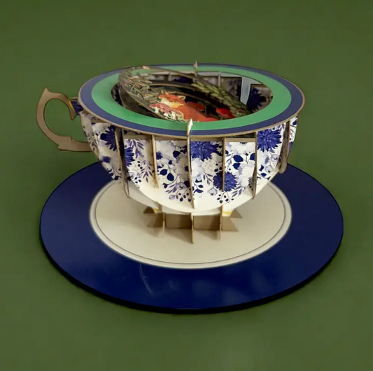 Midnight Garden Fox - A Cup of Tea - Pop-Up Card
