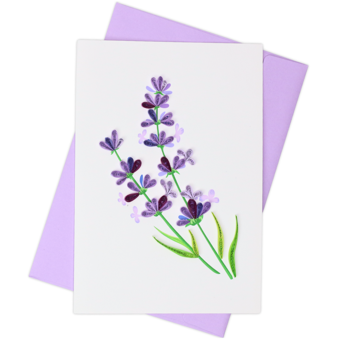 Lavender Quilling Card