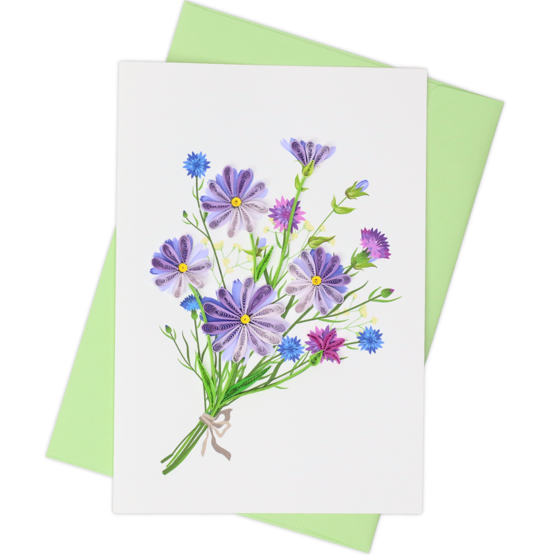 Wildflower Bouquet Quilling Card