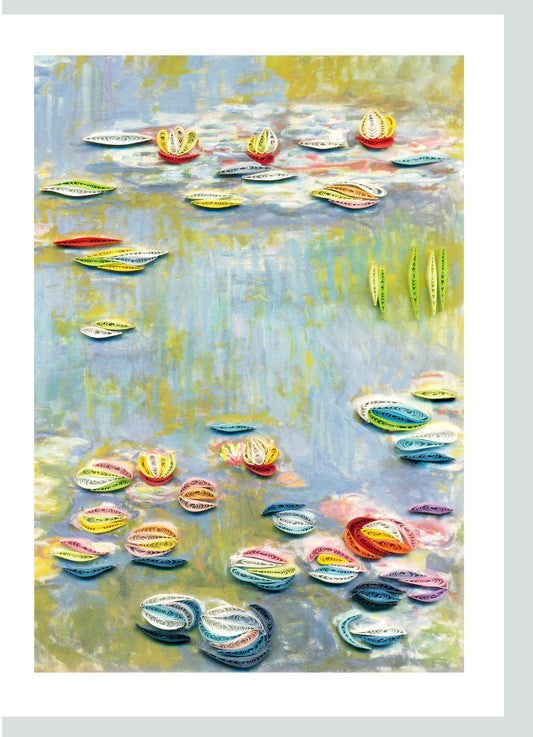 Lilly Pond- Monet - Large Quilling Card