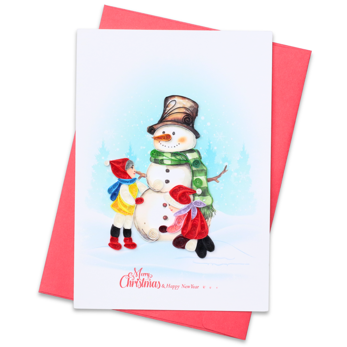 Holiday Joy Snowman Quilling Card