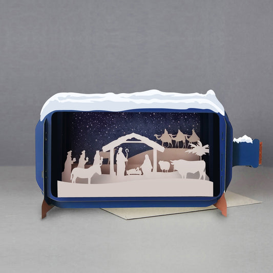 Message in a Bottle - Nativity Scene Pop-Up Card