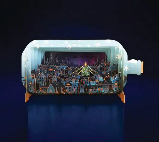 Message in a Bottle - Christmas Night Pop-Up Card