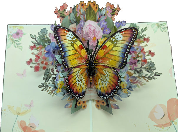 Sunset Glow Butterfly Pop-Up Card