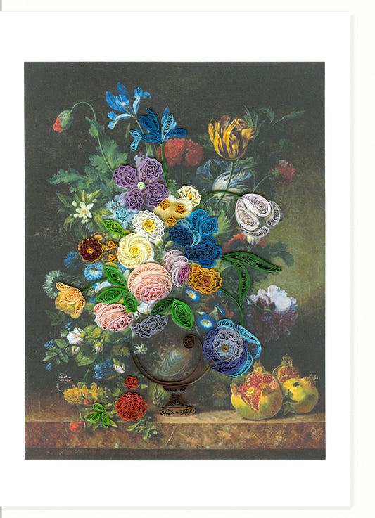 Still Life- Jean-Joseph-Xavier Bidauld - Large Quilling Card