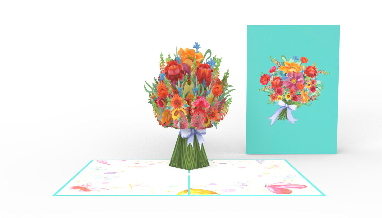 Wildflower Bouquet Pop-Up Card