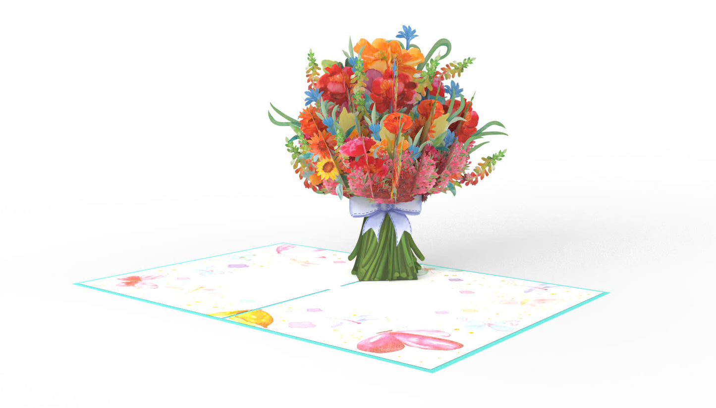 Wildflower Bouquet Pop-Up Card