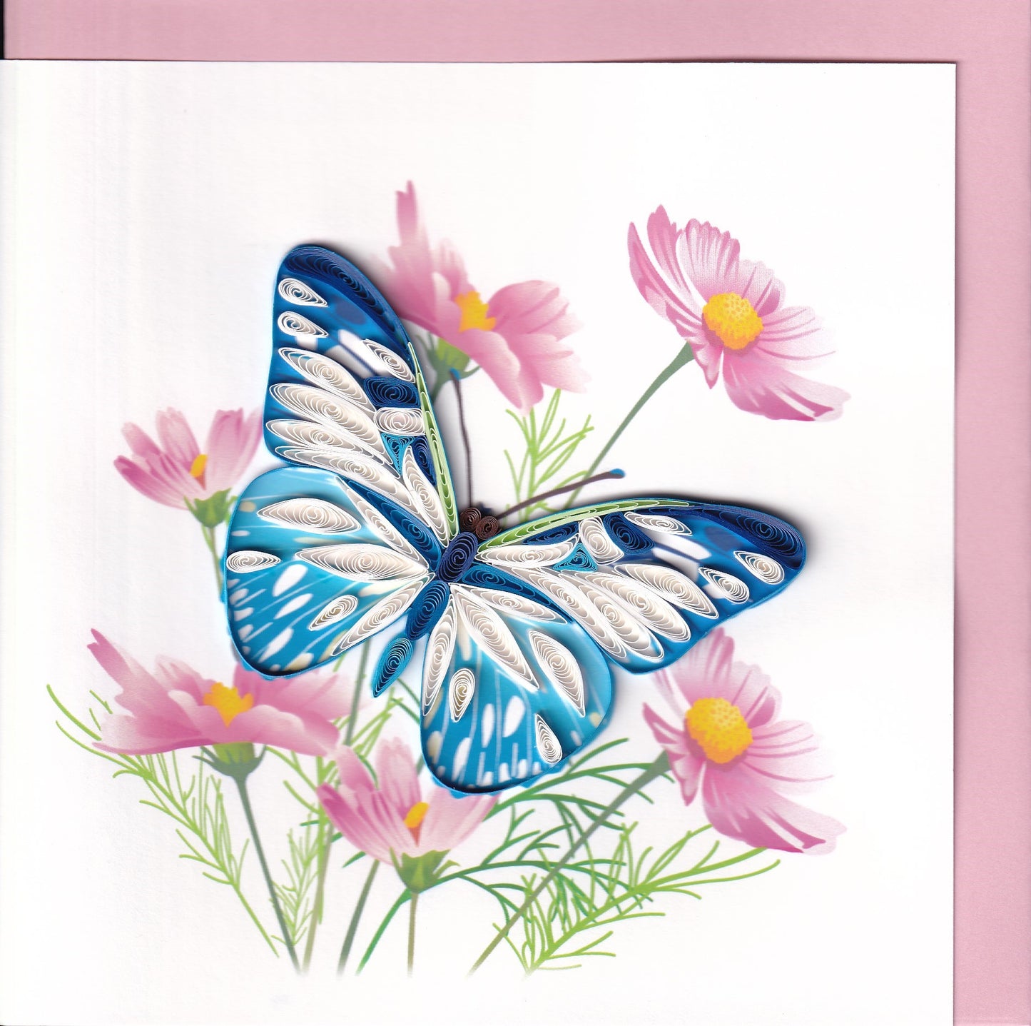 Blue Butterfly Quilling Card