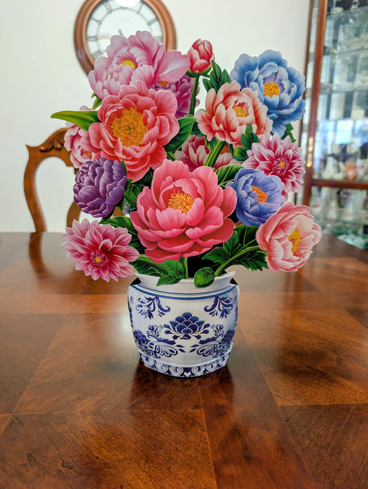 Peonies - 3D Pop-Up Floral Bouquet