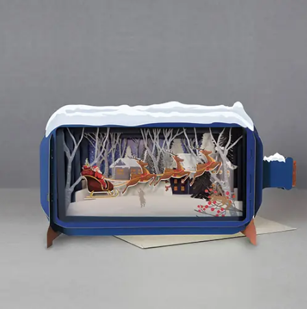 Message in a Bottle - Santa and Sleigh Pop-Up Card